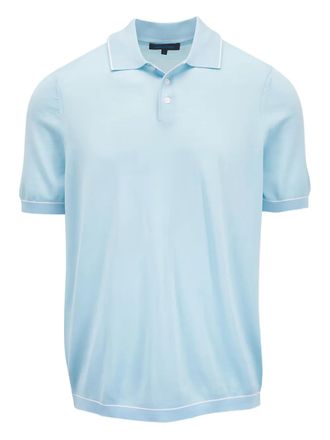 Patrick Assaraf collared shirt - men - Merino/Silk - L - Blue