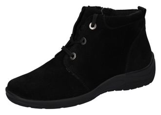 Waldl&auml;ufer Winterboots WALDL&Auml;UFER HESNA, Damen, Gr. 6,5, schwarz, Veloursleder, unifarben, Schuhe Winterboots, Stiefelette, Schn&uuml;rboots in Komfortweite H = sehr 