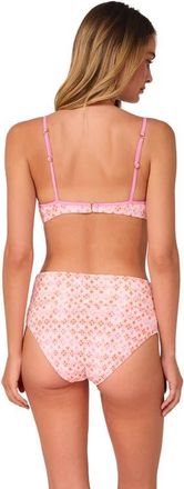 Swim Systems Laura Fold Over Bikini Swim Bottoms in Coral Kiss Scrunch at Nordstrom, Size X-Small