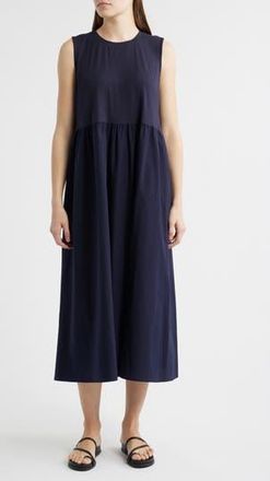 Eileen Fisher Sleeveless Organic Cotton Midi Dress in Ink at Nordstrom Rack, Size Xx-Small