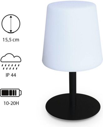 Sweeek Set of 2 black 28cm LED table lamps to set down - Decorative light table lamps, &Oslash; 16cm