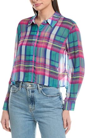 L'agence Lagence Cosette Crop Hi-Low Shirt