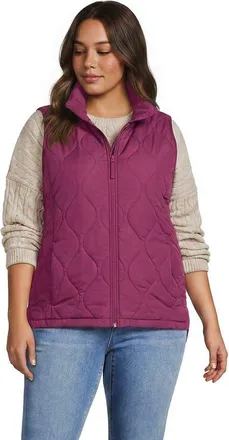 Lands End Plus Size FeatherFree Quilted Insulated Vest in Light Raspberry at Nordstrom, Size 3X
