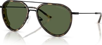 Emporio Armani Dark Green Pilot Mens Sunglasses EA2163 300171 56