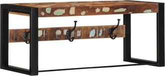 vidaXL Perchero multicolor madera maciza reciclada 80x35x35 cm Vidaxl