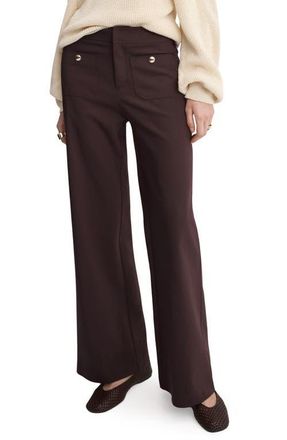 Mango Flare Leg Pants in Wine at Nordstrom, Size 12