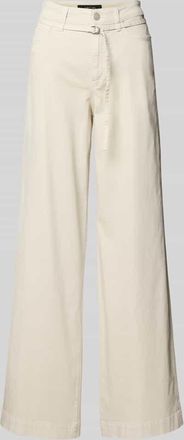 Marc Cain Wide Leg Hose mit G&uuml;rtel in Sand, Gr&ouml;&szlig;e 34