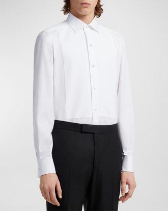 Ermenegildo Zegna Mens Formal Piquet Evening Shirt