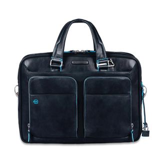 Piquadro Personalizable work bag for laptop 15 - Heren - Laptoptassen - Blauw - ONE Size - Tassen