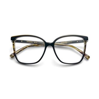 Etnia Barcelona Artemisa Oversized Square Cat-Eye Eyeglasses with Tortoiseshell Temples