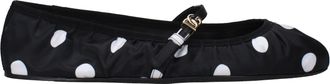 Dolce & Gabbana Dolce&Gabbana Damens Ballerinas aus Stoff in Schwarz