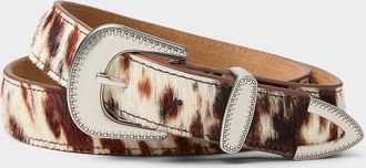 Le 31 Mens Hairy Western leather belt