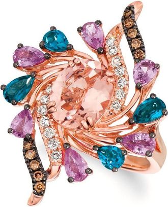 Le Vian Ladies Pastels Rings set in 14K Strawberry Gold TRRC 1