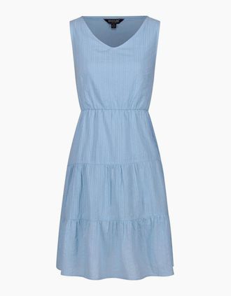 Regatta Womens Zariah V-Neck Sleeveless Knee Length Dress - Blue - Size: 12