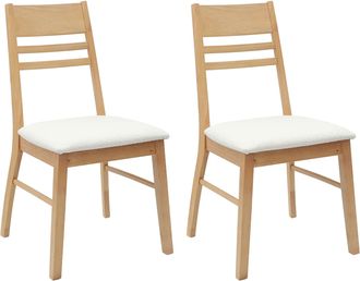 vidaXL Sillas De Comedor 2 Uds. Madera De Caucho S&oacute;lido Vidaxl