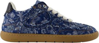 Ganni Tapestry Sneakers - Dames - Sneakers - Blauw - 36 EU - Katoen - Schoenen