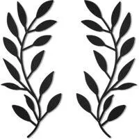OEM Decoraci&oacute;n De Pared De Metal Con Forma De Hoja De &Aacute;rbol, 2 Piezas, Adorno De Pared Con Forma De Rama De Olivo Y Hojas, Escultura De Pared Colgante (ne
