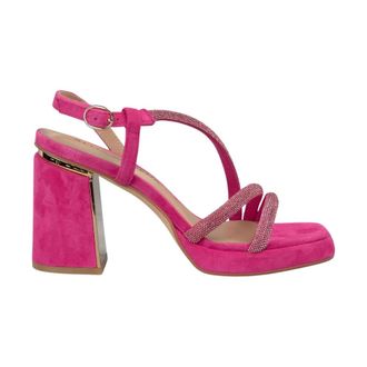 Alma En Pena Alma EN Pena, Schoenen, Dames, Roze, 37 EU, Leer, Sandaal met hak en strass