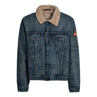 Polo Ralph Lauren Schapenleren Jas - Heren - Spijkerjassen - Blauw - L - Denim - Jassen