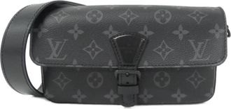 Louis Vuitton Black Coated Canvas Shoulder Bag (Pre-Owned)