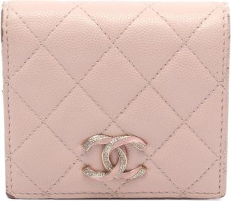 Chanel Pink Grained Calfskin Wallet (Bi-Fold) (Pre-Owned)