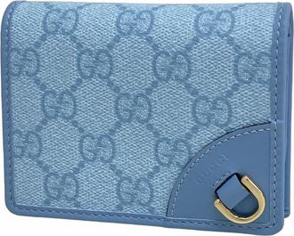 Gucci Blue Pvc Wallet (Bi-Fold) (Pre-Owned)