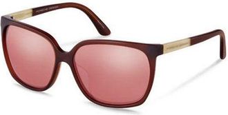 Porsche Design P8589 B Womens Sunglasses Brown Size 60