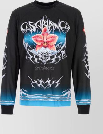 Casablanca graphic long sleeve crew neck t-shirt