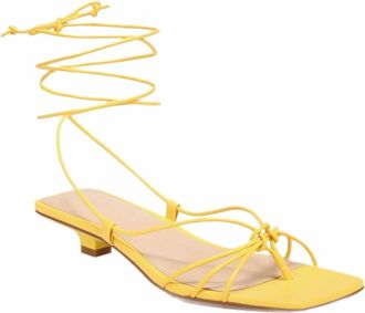 Veronica Beard Womens Tie Foley Heels In Pineapple