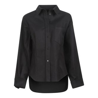 Balenciaga Dames, Blouses & Shirts, Zwart, Maat: 2XS Katoen
