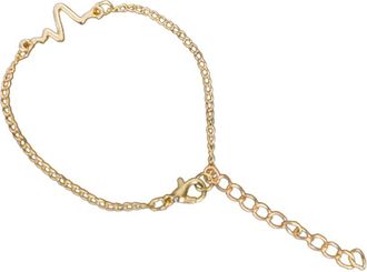 Generic Korean Fashion Simple Waves ECG Heart Rate Cuff Bracelets for Women & Men Jewelry Summer Style Beach Nice and Practical Multicoloured