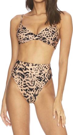 Beach Riot Camilla Top In Peach Leopard