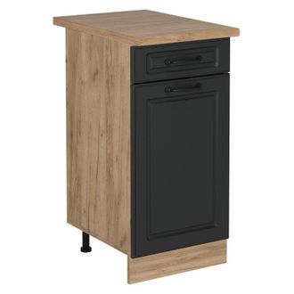 Vicco Mueble Bajo De Cocina R-line, Antracita Casa De Campo, 40 Cm, Et Roble