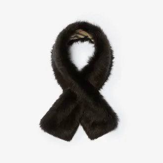 Burberry Reversible Shearling Scarf