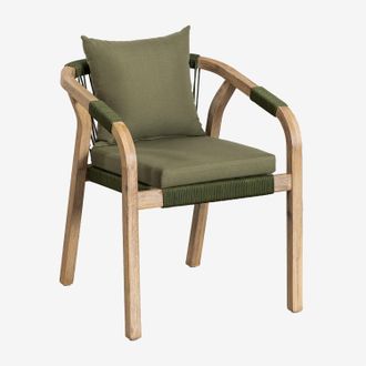 Sklum Sklum - Silla De Comedor Con Reposabrazos En Madera De Acacia Dubai