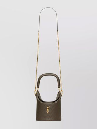 Saint Laurent gaby leather bucket bag