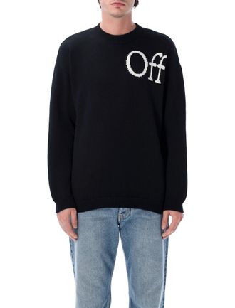 Off-white Bookish Black Typography Knit Sweater