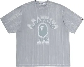 A Bathing Ape Brush College Relaxed Fit T-Shirt Grey 0ZXTEM310091QGYX