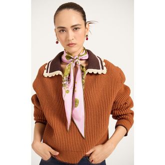 La DoubleJ Diamond Scarf in Coven Plac&eacute;e Pink at Nordstrom