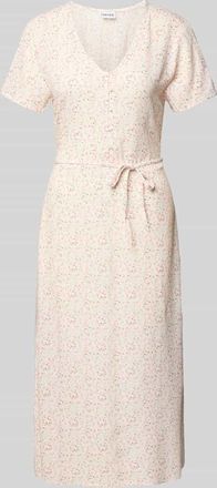 Pieces A-Linien Midikleid aus reiner Viskose Modell BARRI in Weiss, Gr&ouml;&szlig;e XS