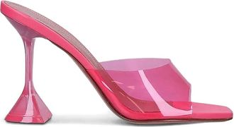 Amina Muaddi 100 mm Lupita sandalen - Roze