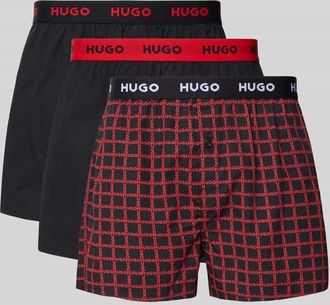 HUGO BOSS Regular Fit Boxershorts aus reiner Baumwolle im 3er-Pack in Black, Größe XXL