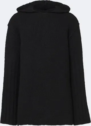 Rick Owens Hooded cashmere and silk sweater