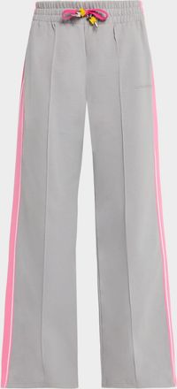 Casablanca Striped Pintuck Stretch Cotton Pants