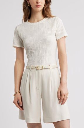 Nordstrom Textured T-Shirt in Ivory Tofu at Nordstrom, Size Xx-Large