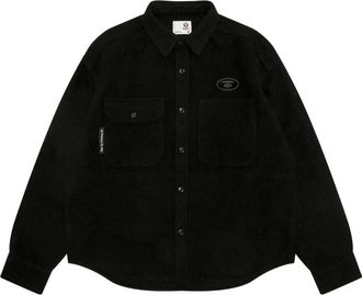 Aape By A Bathing Ape pocket logo shirt - men - Polyester/Wool - L - Black