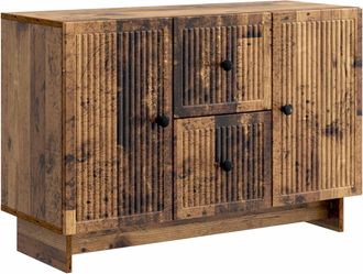 vidaXL Aparador Con Caj&oacute;n Madera Envejecida 89 X 34,5 X 60 Cm Vidaxl