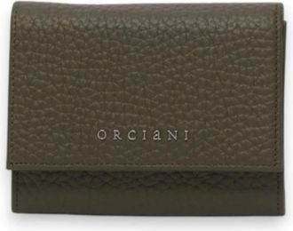 Orciani Leren portemonnee met kaartsleuven - Dames - Portefeuilles - Groen - ONE Size - Leer - Accessoires
