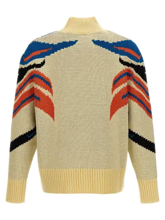 Bluemarble Jacquard Wool Sweater - Cream