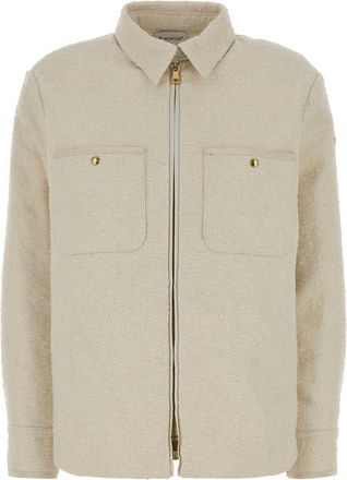 Moncler Ivory Boucl&atilde;&copy; Down Jacket